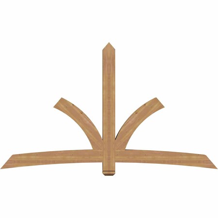 Ekena Millwork Davenport Timber Gable Bracket, Western Red Cedar, 96"W x 56"H x 5 1/2"D x 5 1/2"F, 14/12 Pitch GBW096X56X0606DAV00SWR